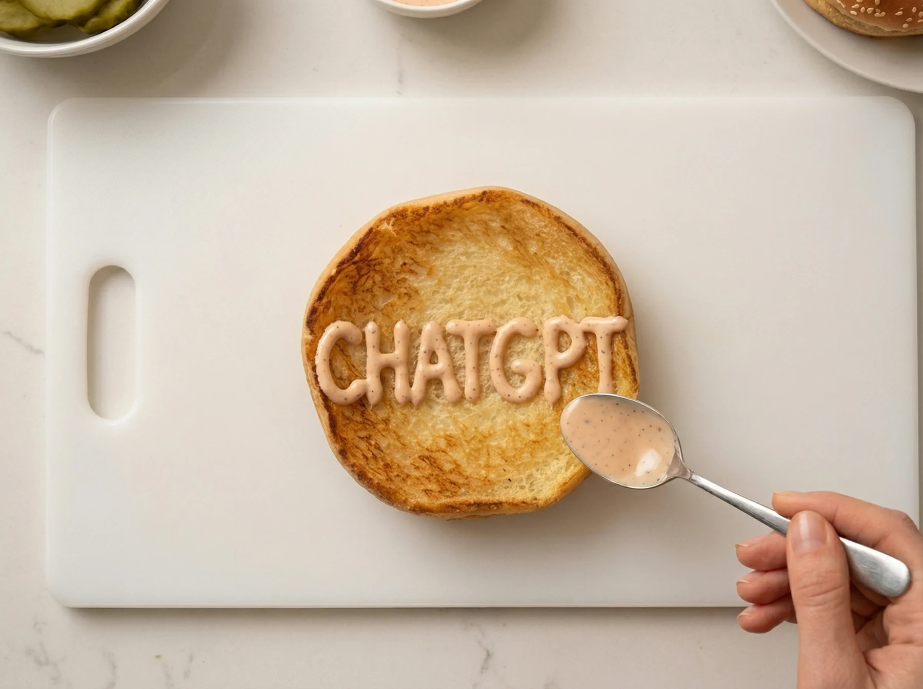 CHATGPT sauce / bun opening